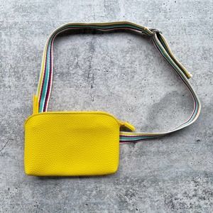 Nordstrom Yellow Mini Bag with Multicolor Strap